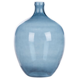 Beliani Flower Vase Roti 39 Cm Glass Blue - thumbnail 1