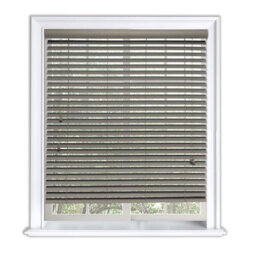 Lister Cartwright 50mm Woodgrain Fauxwood Venetian Blinds Windows Easy Fit Child Safety (Pewter, 165 Cm Width X 120 Cm Drop) - thumbnail 2