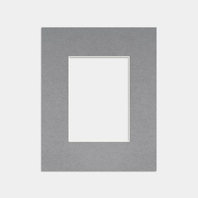 Ak Frames 8X6 Mid Grey Picture Mounts To Fit 5X3 Aperture Size - Mount Board Only (No Frame Included) - image 1