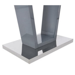 Furniture in Fashion Ilko High Gloss Bar Table Rectangular Glass Top In Grey - thumbnail 5