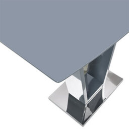 Furniture in Fashion Ilko High Gloss Bar Table Rectangular Glass Top In Grey - thumbnail 8
