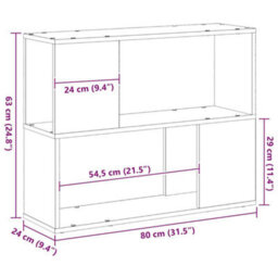 Berkfield White Tv Stand 80X24X63 Cm Made Of Engineered Wood - thumbnail 9
