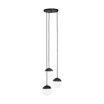 Orsina 3-Light Pendant With Adjustable Cords, Hanging Cluster Lamp With Globe Shades, Cluster Ceiling Fixture - image 1