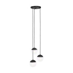 Orsina 3-Light Pendant With Adjustable Cords, Hanging Cluster Lamp With Globe Shades, Cluster Ceiling Fixture - thumbnail 1