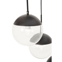 Orsina 3-Light Pendant With Adjustable Cords, Hanging Cluster Lamp With Globe Shades, Cluster Ceiling Fixture - thumbnail 4