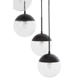 Orsina 3-Light Pendant With Adjustable Cords, Hanging Cluster Lamp With Globe Shades, Cluster Ceiling Fixture - thumbnail 7