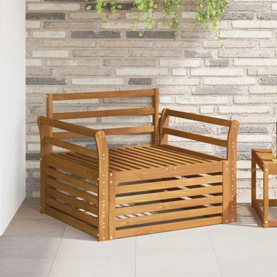 Walplus 2 Piece Outdoor Sofa Set Natural Garden Patio Seating - image 1