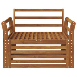 Walplus 2 Piece Outdoor Sofa Set Natural Garden Patio Seating - thumbnail 3
