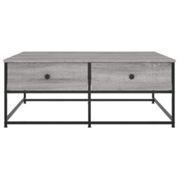 Berkfield Durable Coffee Table Grey Sonoma 100X99X40 Cm Engineered Wood - thumbnail 6