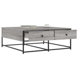 Berkfield Durable Coffee Table Grey Sonoma 100X99X40 Cm Engineered Wood - thumbnail 4