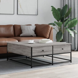 Berkfield Durable Coffee Table Grey Sonoma 100X99X40 Cm Engineered Wood - thumbnail 2