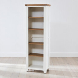 The Furniture Market Cheshire White Tall Narrow Alcove Bookcase With 4 Adjustable Shelves - thumbnail 4