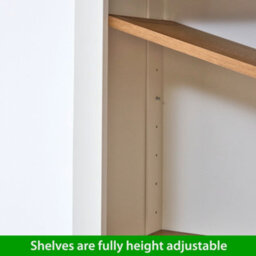 The Furniture Market Cheshire White Tall Narrow Alcove Bookcase With 4 Adjustable Shelves - thumbnail 5