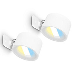 Briloner 2 X Led Wall Light Rechargeable Reading Lamp Magnet Adjustable Spotlight White - thumbnail 1