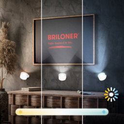 Briloner 2 X Led Wall Light Rechargeable Reading Lamp Magnet Adjustable Spotlight White - thumbnail 4