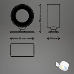 Briloner 2 X Led Wall Light Rechargeable Reading Lamp Magnet Adjustable Spotlight White - thumbnail 8
