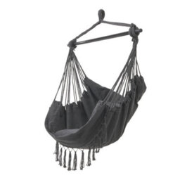 Breeins 100Cm W X 130Cm H Garden Hanging Canvas Hammock Swing Chair, Dark Grey - thumbnail 1
