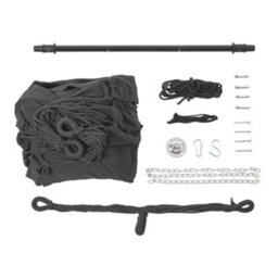 Breeins 100Cm W X 130Cm H Garden Hanging Canvas Hammock Swing Chair, Dark Grey - thumbnail 3