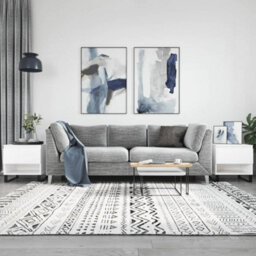 Berkfield Coffee Tables 2 Pcs White 50X46X50 Cm Engineered Wood - thumbnail 1