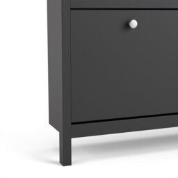Furniture To Go Madrid Shoe Cabinet 4 Compartments In Matt Black - thumbnail 8