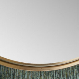 Pacific Lifestyle Round Wall Mirror Gold Metal Slim Frame 100Cm Contemporary - thumbnail 3
