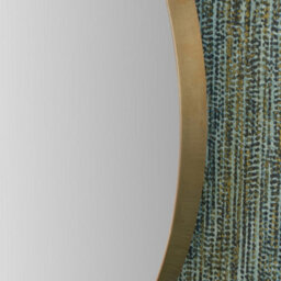 Pacific Lifestyle Round Wall Mirror Gold Metal Slim Frame 100Cm Contemporary - thumbnail 5