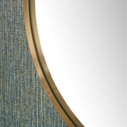 Pacific Lifestyle Round Wall Mirror Gold Metal Slim Frame 100Cm Contemporary - thumbnail 4