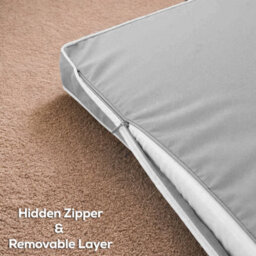 istyle mode Super Soft Cosy Grey Large Dog Beds Cushion Water Resistant Mattresses Washable Zipped Cover With Cushion - thumbnail 3