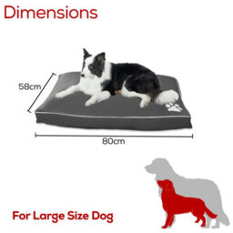 istyle mode Super Soft Cosy Grey Large Dog Beds Cushion Water Resistant Mattresses Washable Zipped Cover With Cushion - thumbnail 5