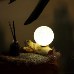 Serenityy Driftglow Lamp Cotton Luna Ivory Shade