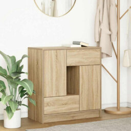 Berkfield Sideboard With Drawers And Doors Sonoma Oak 70.5X34X74.5 Cm - thumbnail 1