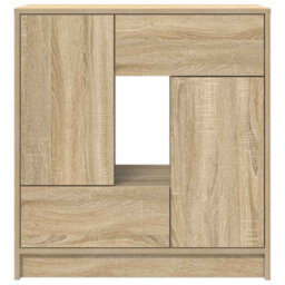 Berkfield Sideboard With Drawers And Doors Sonoma Oak 70.5X34X74.5 Cm - thumbnail 6