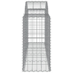 Berkfield Arched Gabion Baskets 7 Pcs 200X50X80/100 Cm Galvanised Iron - thumbnail 5