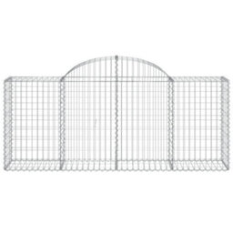 Berkfield Arched Gabion Baskets 7 Pcs 200X50X80/100 Cm Galvanised Iron - thumbnail 4