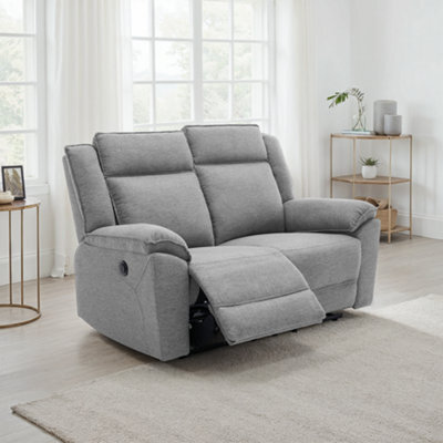 More4Homes Skye 2 Seater Linen Electric Recliner Sofa (Grey) - image 1