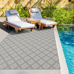 Homeart Outdoor Rugs Easy Cleaning Area Rugs For Balcony,garden,picnic,uv Weather Resistant  Grey Cream, 200 X 290 Cm - thumbnail 3