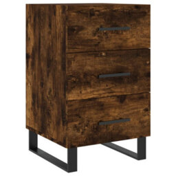 Berkfield Bedside Cabinet Smoked Oak 40X40X66 Cm Engineered Wood - thumbnail 2