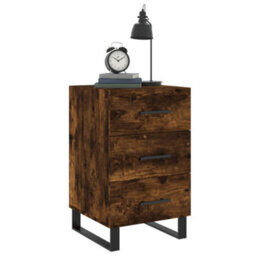 Berkfield Bedside Cabinet Smoked Oak 40X40X66 Cm Engineered Wood - thumbnail 3