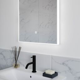 Sensio Odyssey Silver Effect Rectangular Wall-Mounted Bathroom Illuminated Modern Illuminated Mirror (H)70Cm (W)50Cm - thumbnail 3
