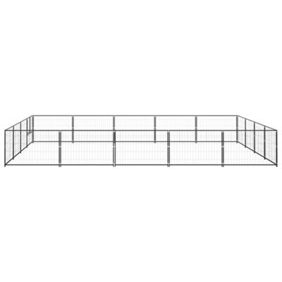 Berkfield Durable Dog Kennel Black 20 M2 Steel - image 1