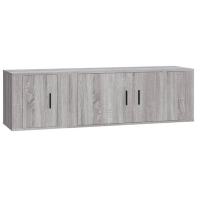 Berkfield Classic 2 Piece Tv Cabinet Set Grey Sonoma Engineered Wood - image 1
