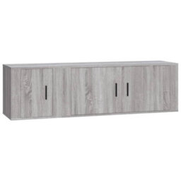 Berkfield Classic 2 Piece Tv Cabinet Set Grey Sonoma Engineered Wood - thumbnail 1