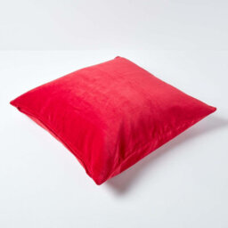 Homescapes Red Velvet Cushion Cover, 40 X 40 Cm - thumbnail 3