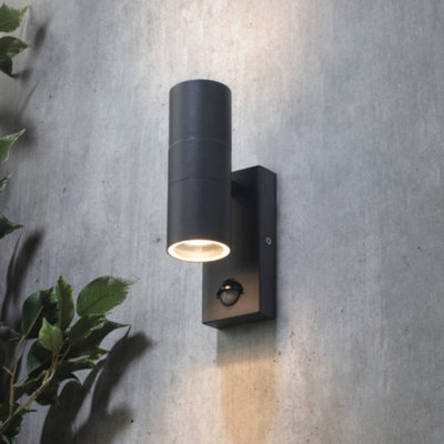 Litecraft Kenn Anthracite Up And Down Outdoor Wall Light With Pir Sensor - image 1