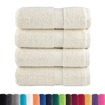 Berkfield Durable Premium Guest Towels Solund 4 Pcs Cream 30X50 Cm 600 Gsm