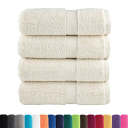 Berkfield Durable Premium Guest Towels Solund 4 Pcs Cream 30X50 Cm 600 Gsm