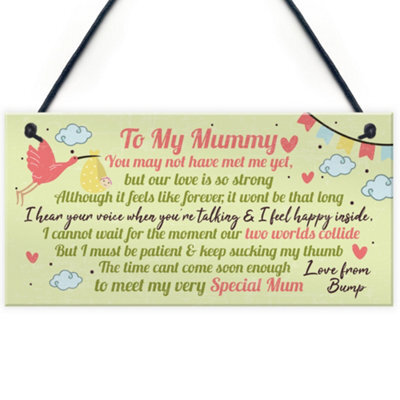 Red Ocean To My Mummy To Be Plaques Gifts From Bump Baby Shower Baby Girl Boy Present Keepsake - image 1