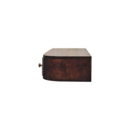 Artisan Furniture Solid Wood Lunar Wall Mounted Chestnut Console, 2 Drawers, Open Slot - thumbnail 8