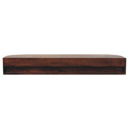 Artisan Furniture Solid Wood Lunar Wall Mounted Chestnut Console, 2 Drawers, Open Slot - thumbnail 9