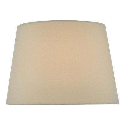 The Lighting Studio Alina Taupe Faux Silk Tapered Drum Shade 26Cm - image 1